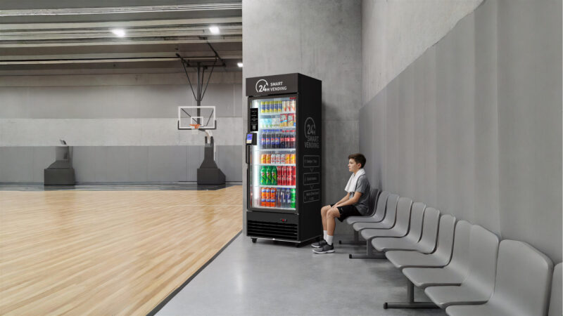 Smart Cooler in Basketball court